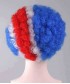 Red Blue Party Afro Wig